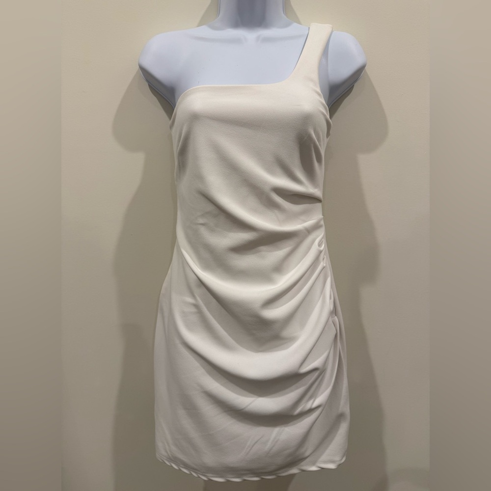 Asymmetrical White Dress